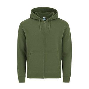 Felpa con cappuccio e zip ASTRO - Verde Bottiglia