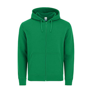 Felpa con cappuccio e zip ASTRO - Verde