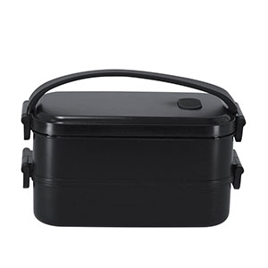 Porta pranzo con 2 scomparti CURIBOX - Nero