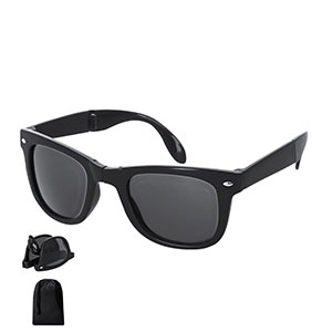 Occhiali da sole pieghevoli LYRON con custodia - Nero