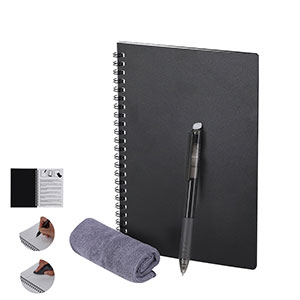 Quaderno con penna cancellabile GRATOX - Nero