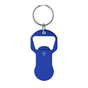Portachiavi con gettone e apribottiglie BELAROX - Blu