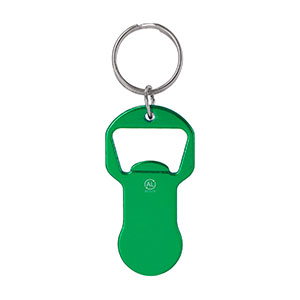 Portachiavi con gettone e apribottiglie BELAROX - Verde