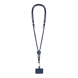 Porta telefono da collo tubolare ZARET - Blu Navy