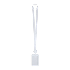 Laccio collo con porta badge retrattile BERBOM - Bianco