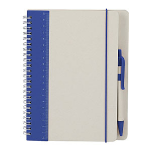 Quaderno ecologico con penna KIRAX - Blu