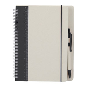 Quaderno ecologico con penna KIRAX - Nero