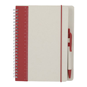 Quaderno ecologico con penna KIRAX - Rosso