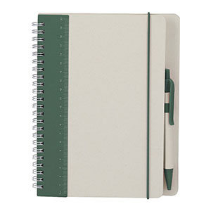 Quaderno ecologico con penna KIRAX - Verde Scuro