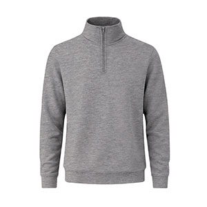 Felpa unisex con zip corta GALAXY - Grigio