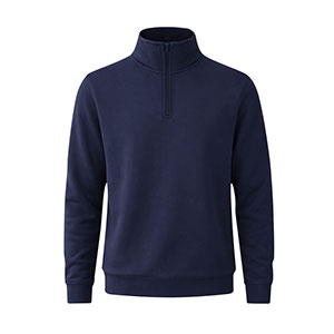Felpa unisex con zip corta GALAXY - Blu Navy