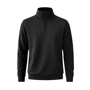 Felpa unisex con zip corta GALAXY - Nero