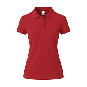 Polo da donna in cotone CHARLES - Rosso