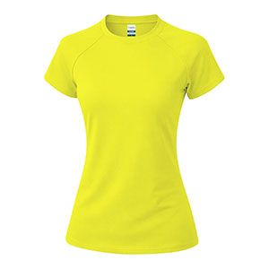 Maglietta sportiva da donna COCKER - Giallo Fluo