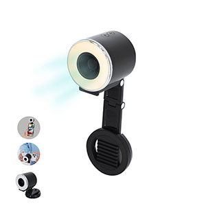 Luce ad anello con ventilatore TANGIX - Nero