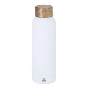 Borraccia acciaio e legno COSMIX - Bianco