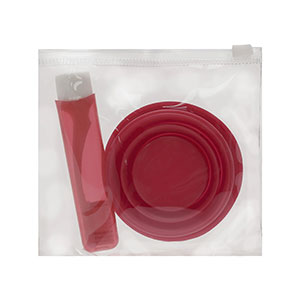 Set igiene orale da viaggio BALDUR - Rosso