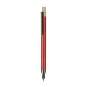 Penna in alluminio e bambù ROWAN - Rosso