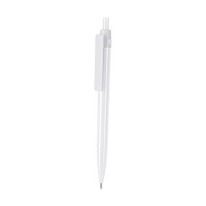 Penna in plastica con ampia clip VARKIN - Bianco