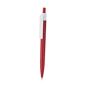 Penna in plastica con ampia clip VARKIN - Rosso