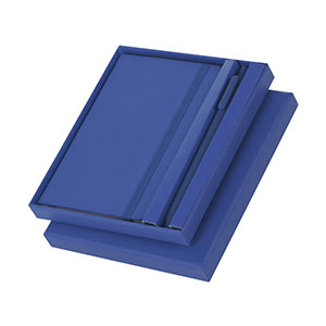 Set con quaderno e penna GARRICK - Blu