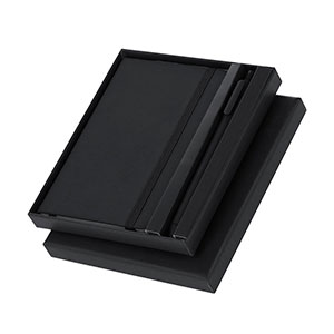 Set con quaderno e penna GARRICK - Nero