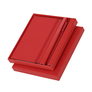 Set con quaderno e penna GARRICK - Rosso