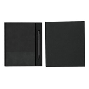 Set con quaderno e penna HOLLAND - Nero