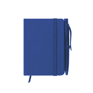 Quaderno con elastico e penna GLAZE - Blu