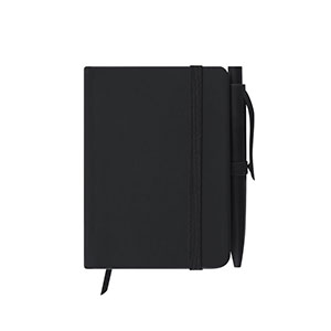 Quaderno con elastico e penna GLAZE - Nero