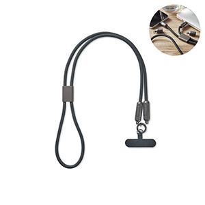 Cavo di ricarica SHAKA con accessorio porta telefono - Nero