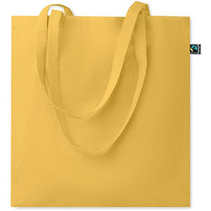 Shopper in cotone equosolidale OSOLE+ COLOUR - Giallo