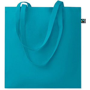 Shopper in cotone equosolidale OSOLE+ COLOUR - Turchese