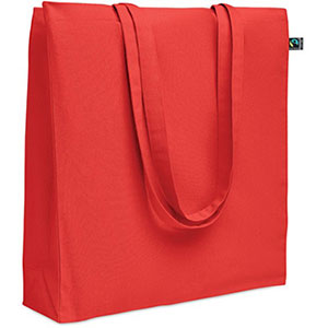 Shopper in cotone equosolidale OSOLE++ COLOUR - Rosso