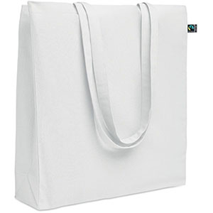 Shopper in cotone equosolidale OSOLE++ COLOUR - Bianco