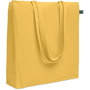 Shopper in cotone equosolidale OSOLE++ COLOUR - Giallo