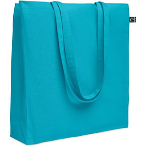 Shopper in cotone equosolidale OSOLE++ COLOUR - Turchese