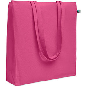 Shopper in cotone equosolidale OSOLE++ COLOUR - Fuxia