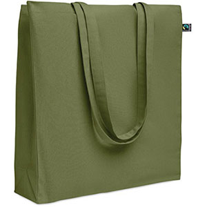 Shopper in cotone equosolidale OSOLE++ COLOUR - Verde Scuro