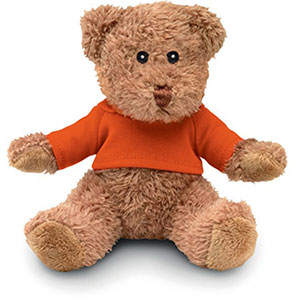 Orsetto di peluche con maglietta JOHNNY T - Arancio