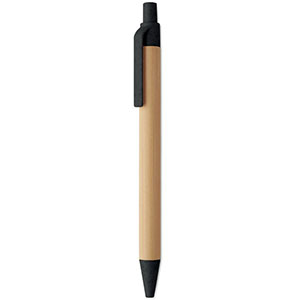 Penna a sfera in bamboo ITEA COLOUR - Nero