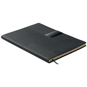 Quaderno con copertina in similpelle TREZE - Nero