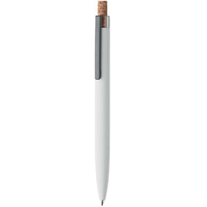 Penna in alluminio riciclato BERGAMO + - Bianco