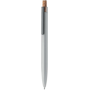 Penna in alluminio riciclato BERGAMO + - Silver Opaco