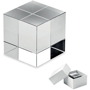 Trofeo in vetro a forma di cubo KUBEWARD - Trasparente