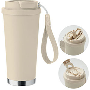 Bicchiere termico da viaggio TOPAZ LARGE - Beige