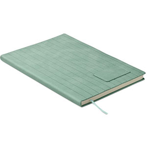 Notebook con copertina in similpelle TINTRAY - Verde menta
