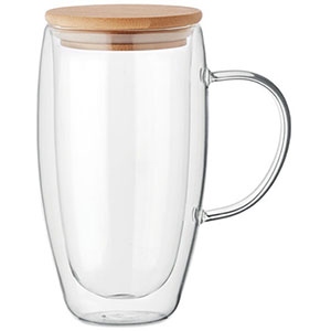 Tazza termica in vetro TEROL - Trasparente