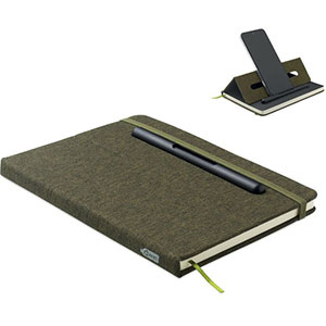Quaderno con porta telefono RINBOOK - Verde Scuro