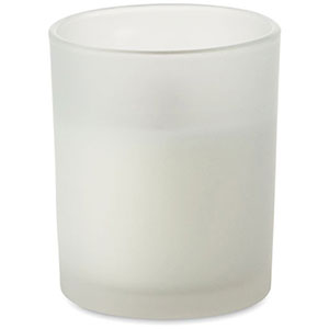 Candela in cera vegetale KIVAS WOOD - Bianco